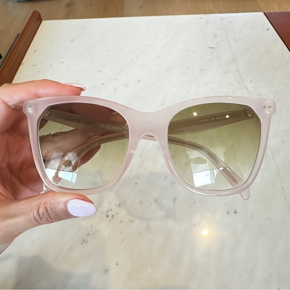 NWOT AUTHENTIC CELINE PARIS Oversized Cat Eye Sunglasses in Milky Light Pink - Picture 7 of 9